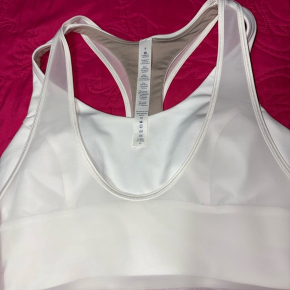 Lululemon White and Pink Racerback Tank - Picture 5 of 7